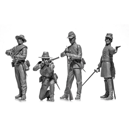 ICM 35021 - 1/35 - American Civil War Confederate Infantry 4 figures