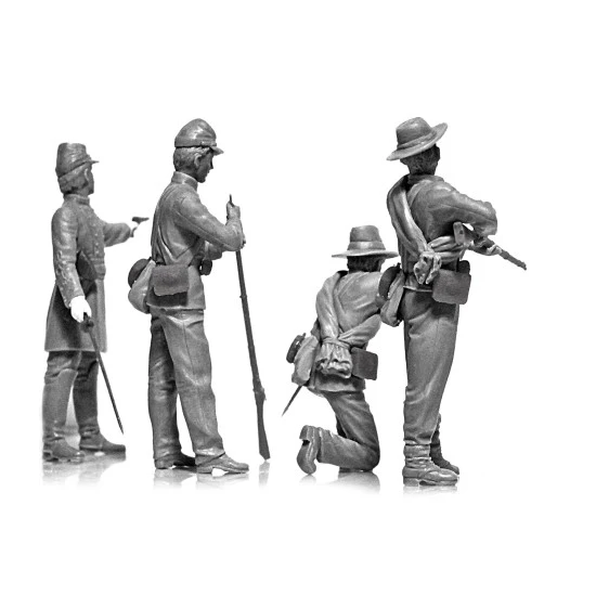 ICM 35021 - 1/35 - American Civil War Confederate Infantry 4 figures