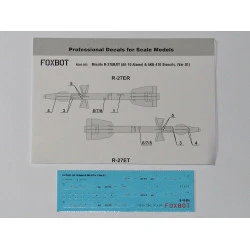 Foxbot 48-055 1/48 Soviet Missile R-27ER/ET (AA-10 Alamo) and AKU-470 Stencils No. 1
