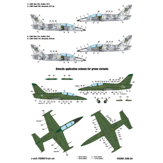 Foxbot 72-029 - 1/72 - Ukrainian Albatrosses L-39CMM1