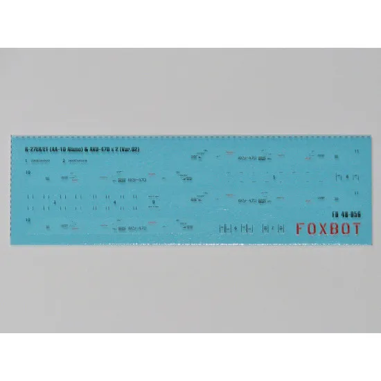 Foxbot 48-056 1/48 Soviet Missile R-27ER/ET (AA-10 Alamo) and AKU-470 Stencils No. 2