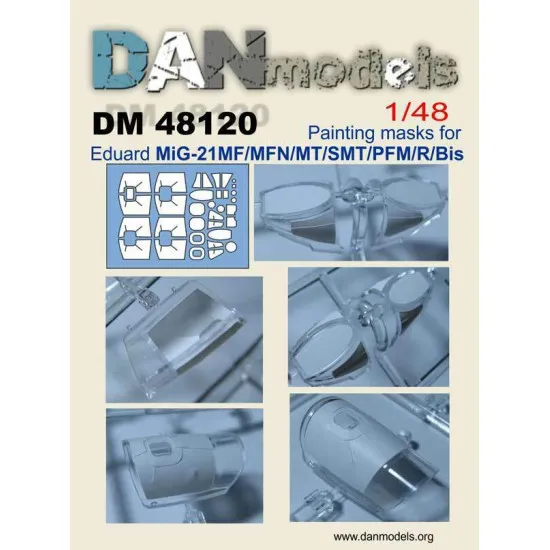 Dan Models 48120 Painting masks for MiG-21 Eduard MiG-21MF/MFN/MT/SMT 1/48 kit