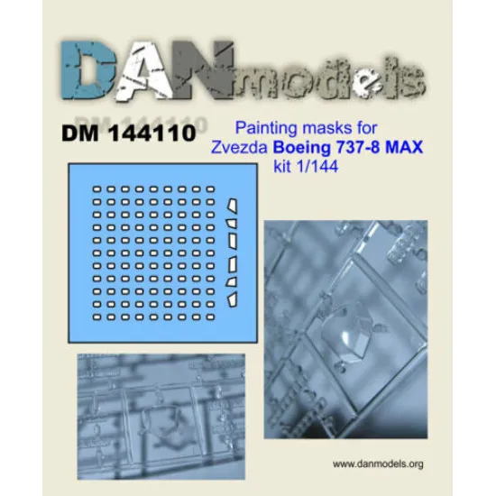 Dan Models 144110 Painting masks for Zvezda Boeing 737-8 MAX 1/144 scale kit