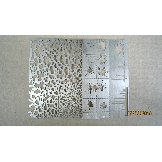 Dan Models 35551 Applying Stencil traces for spatters, stains 2, 1/35 kit scale