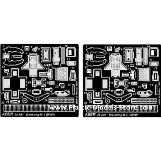 Browning M2 WWII gun photo-etched set 1/35 Aber 35A001