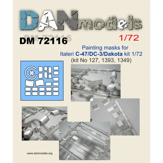 Dan Models 72117 Masks Painting for Pe-2, for Zvezda kit scale 1/72 model