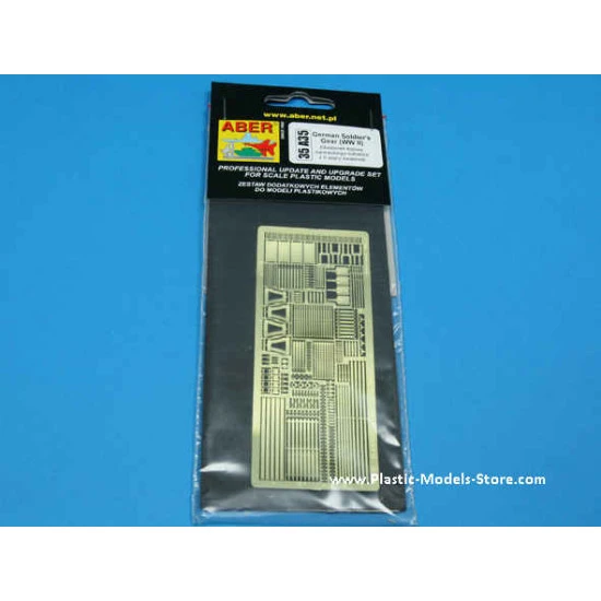 German Soldiers Gear WWII Photo-Etched set 1/35 Aber 35A035