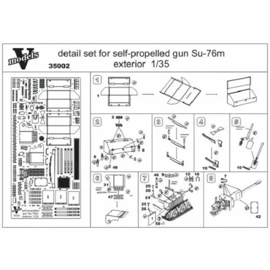 Vmodels 35002 - 1/35 - Photo-etched for Su-76 exterior 35002