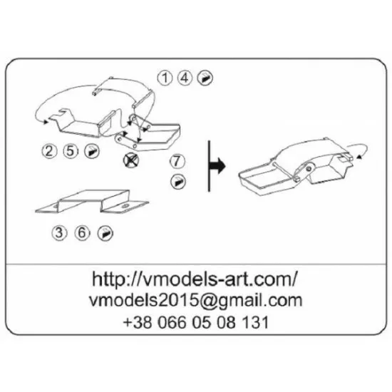 Vmodels 35015 - 1/35 - Photo-etched Fastening of German pioneer tools