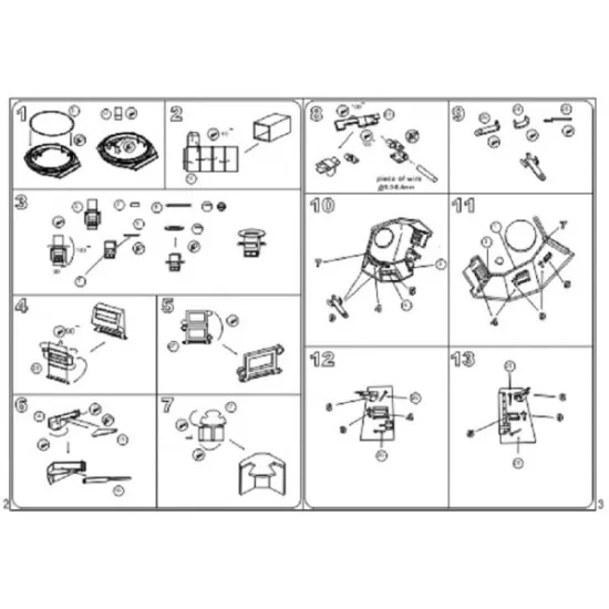Vmodels 35017 - 1/35 - Photo-etched Panhard (interior late series tower)