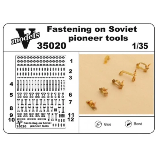 Vmodels 35020 - 1/35 - Photo-etched Fastening of Soviet pioneer tools