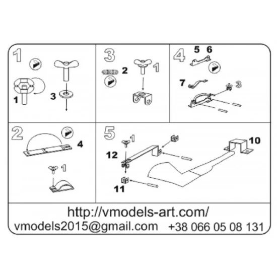 Vmodels 35020 - 1/35 - Photo-etched Fastening of Soviet pioneer tools