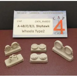 Us Stock Cat4 R48013 - 1/48 - A-4b/C/E/L Skyhawk Wheels Type2 Beams. Resin Parts Set
