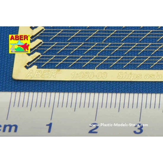 Ships aslant railing 45 degree PE set 1/350 Aber 350-03