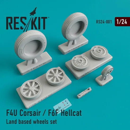 Reskit RS24-0001 - 1/24 - F4U Corsair / F6F Hellcat Land based wheels set