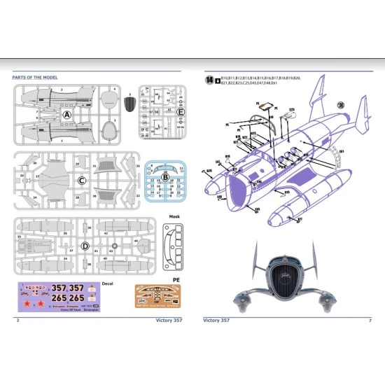 AMP 72-010 - 1/72 - Victory 357 Hawk. Prototype aircraft Scale plastic model