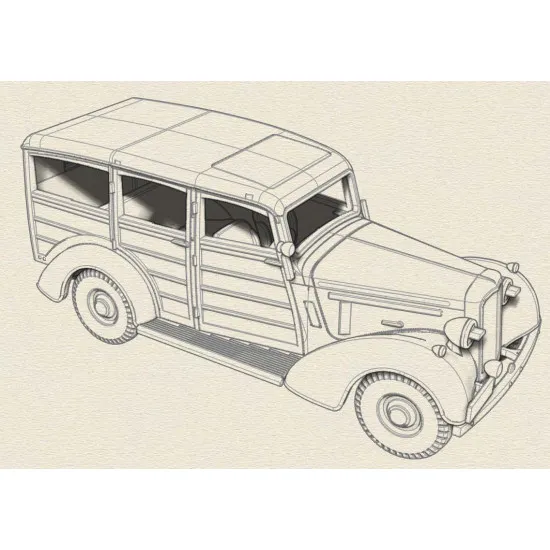 ACE 72551 - 1/72 - Super Snipe Station Wagon (Woodie). Plastic model kit