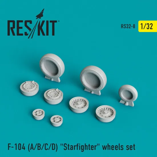 Reskit RS32-0008 - 1/32 - F-104 Starfighter wheels set model kit