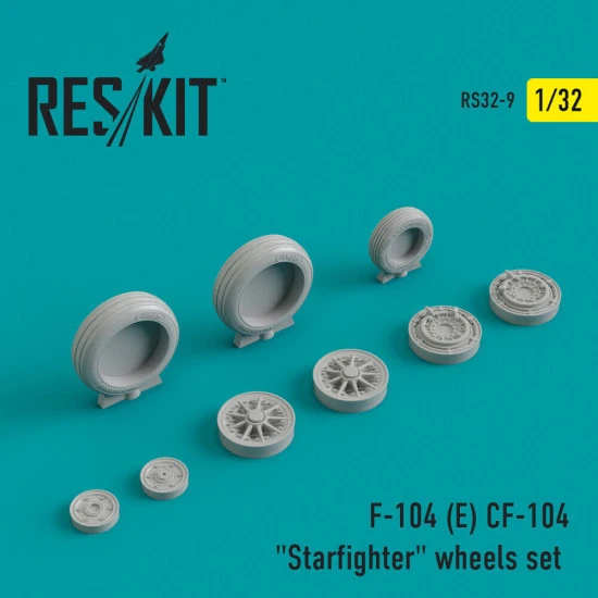 Reskit RS32-0009 - 1/32 - F-104 E CF-104 Starfighter wheels set model kit