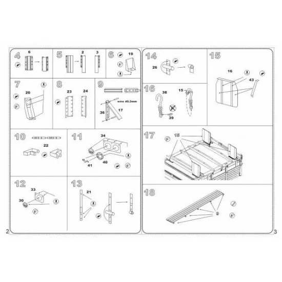 Vmodels 35053 - 1/35 - Photo-etched Studebaker US-6 WWII Army Track basket