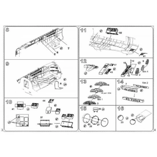Vmodels 48001 - 1/48 - Photo-etched for He 111 H-3 interior (ICM)