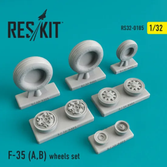Reskit RS32-0185 - 1/32 F-35 (A,B) wheels set, scale model detail kit