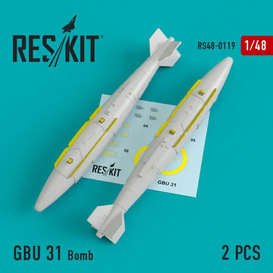 Reskit RS48-0119 - 1/48 - GBU 31 Bomb (2 pcs) Resin Detail scale model kit