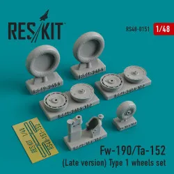 Reskit RS48-0151 - 1/48 - Wheels set for Fw-190/Ta-152 (Late version) Type 1