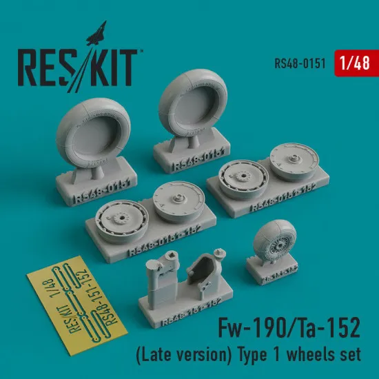 Reskit RS48-0151 - 1/48 - Wheels set for Fw-190/Ta-152 (Late version) Type 1