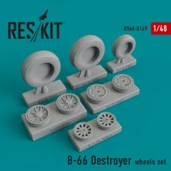 Reskit RS48-0169 - 1/48 Wheels set for B-66 Destroyer Resin Detail
