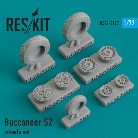 Reskit RS72-0127 - 1/72 - Resin wheels set Buccaneer S2 Resin Detail