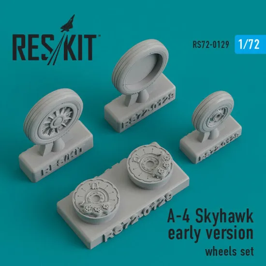 Reskit RS72-0129 - 1/72 - Resin wheels set for A-4 Skyhawk early version
