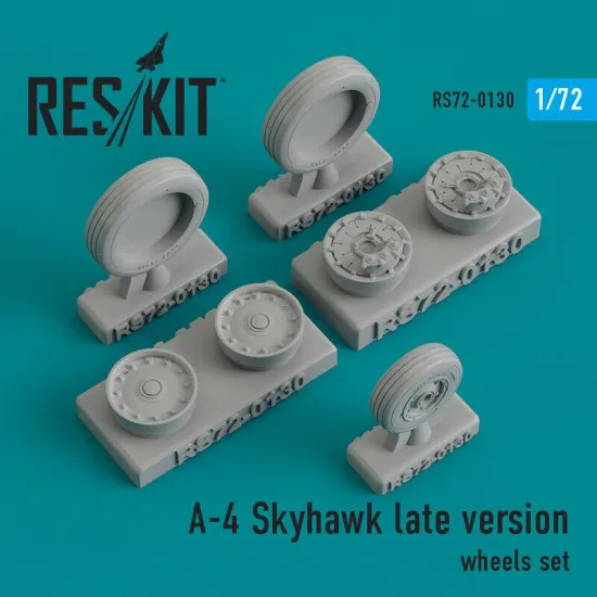 Reskit RS72-0130 - 1/72 - Resin wheels set for A-4 Skyhawk late version