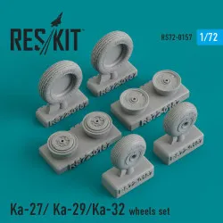 Reskit RS72-0157 - 1/72 - Resin wheels set for Ka-27/ Ka-29/Ka-32 Resin Detail