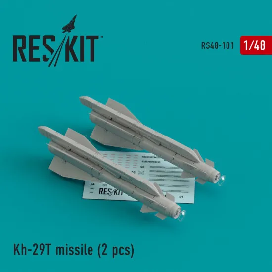 Reskit RS48-0101 - 1/48 - Kh-29T (AS-14B Kedge) missile (2 pcs) Resin Detail