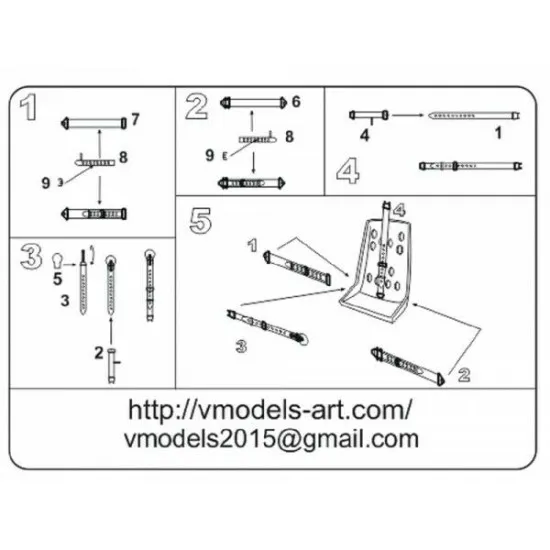 Vmodels 48011 - 1/48 - Photo-etched Seatbelts A6M Zero WWII