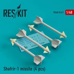 Reskit RS48-0147 - 1/48 Shafrir-1 missile (4 pcs) Resin Detail kit scale