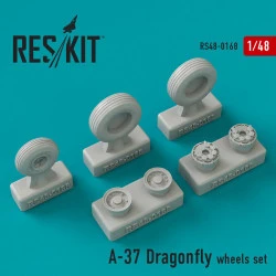 Reskit RS48-0168 - 1/48 A-37 Dragonfly wheels set scale model detail kit