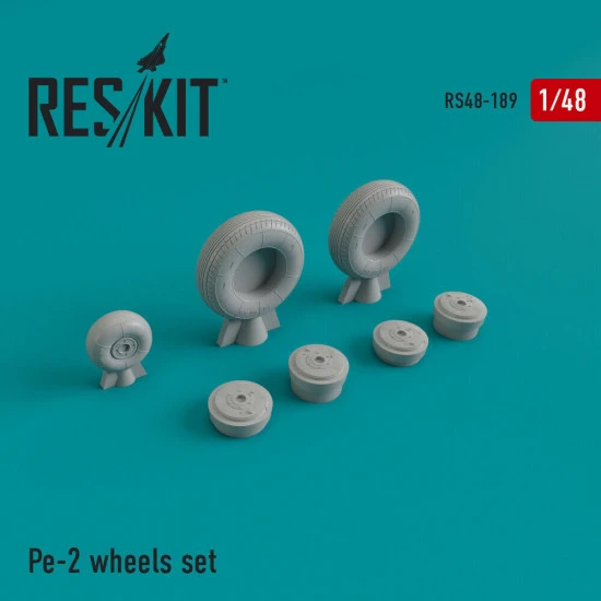 Reskit RS48-0189 - 1/48 Pe-2 wheels set, scale model detail kit
