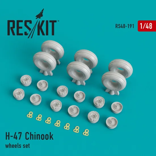 Reskit RS48-0191 - 1/48 Alpha Jet wheels set, scale model detail kit