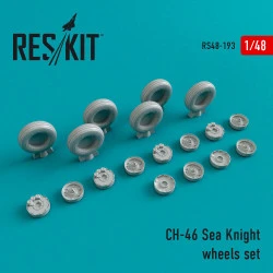 Reskit RS48-0193 - 1/48 CH-46 Sea Knight wheels set, scale Resin Detail kit