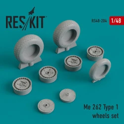 Reskit RS48-0204 - 1/48 Me.262 Type 1 wheels set, scale Resin Detail kit