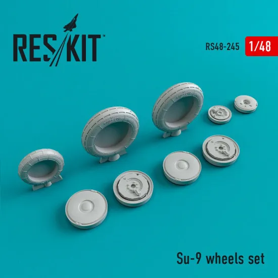 Reskit RS48-0245 - 1/48 Su-9 wheels set, scale model Resin Detail kit