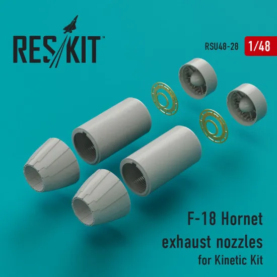Reskit RSU48-0028 - 1/48 F-18 Hornet exhaust nozzles for Kinetic Kit Detail