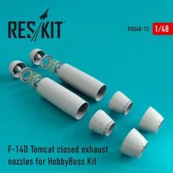 Reskit RSU48-0072 - 1/48 F-14D Tomcat closed exhaust nozzles for HobbyBoss Kit