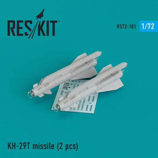 Reskit RS72-0101 - 1/72 Kh-29T (AS-14B 'Kedge) missile (2 pcs) scale detail kit