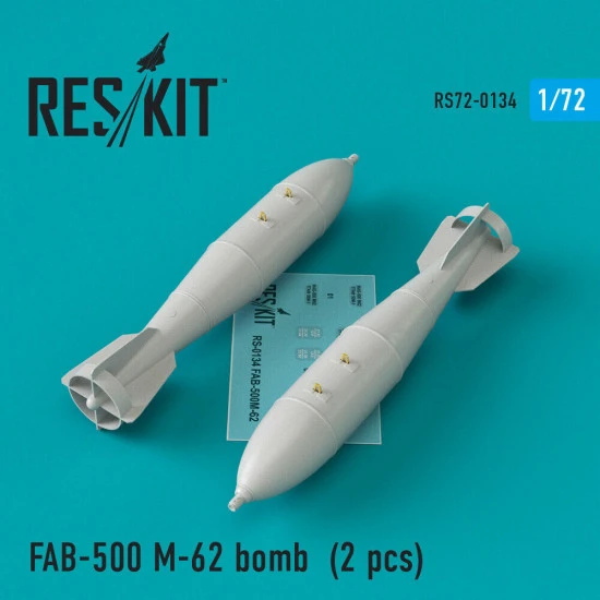 Reskit RS72-0134 - 1/72 FAB-500 M-62 bomb (2 pcs) Su-17,Su-22,Su-24,Su-25,Su-34