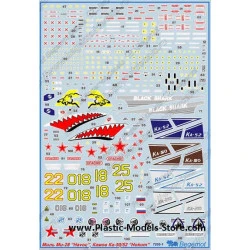 Kamov Ka-50/52 and Mil Mi-28 decals 1/72 BEGEMOT 72005