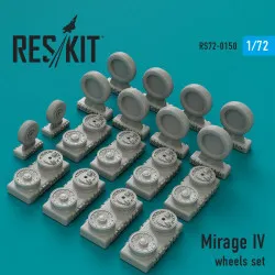 Reskit RS72-0150 - 1/72 Mirage IV wheels set, scale model Resin Detail kit