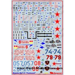 Mikoyan MiG-31 decals set 1/72 BEGEMOT 72006